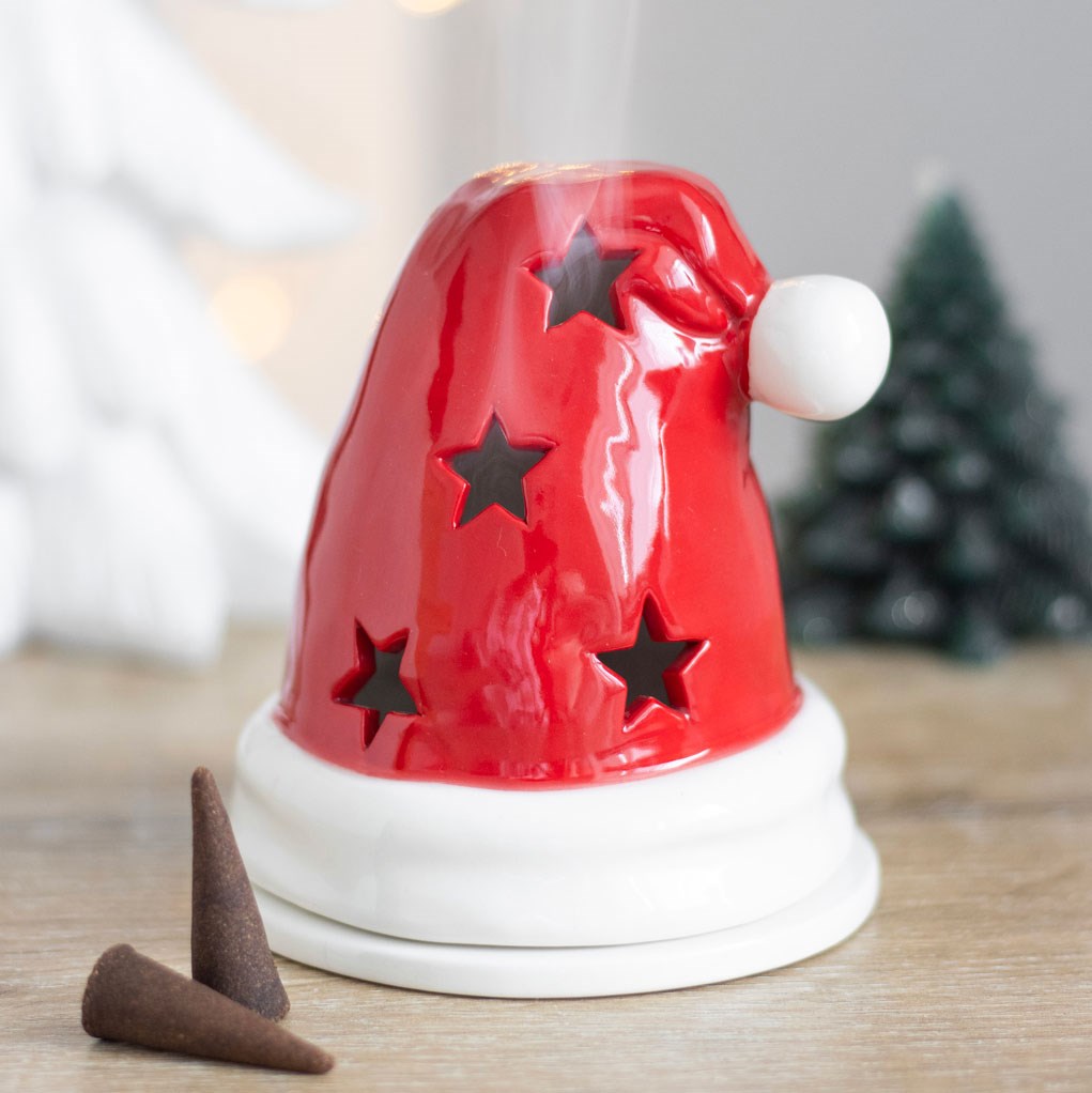 Santa hat - fyrir reykelsi/sprittkerti