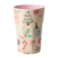 Glas melamine hátt - Xmas print