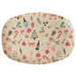 Framreiðsludiskur stór melamine - Xmas print