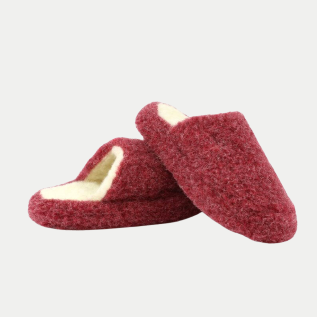 Inniskór opnir - dark red