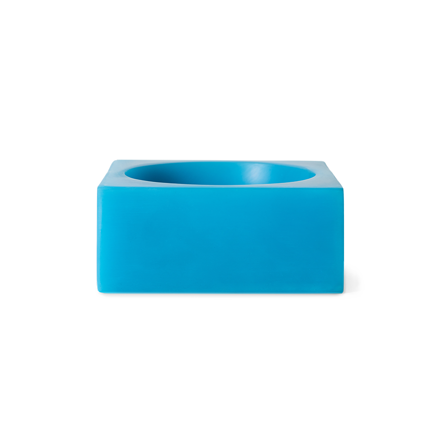 Skál/skúlptúr cube - blue/lítil