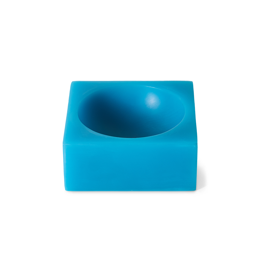 Skál/skúlptúr cube - blue/lítil