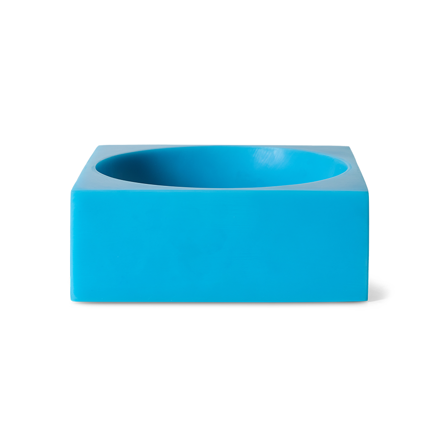 Skál/skúlptúr cube - blue/stór