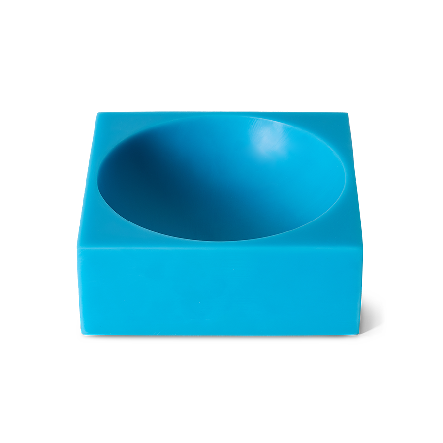 Skál/skúlptúr cube - blue/stór
