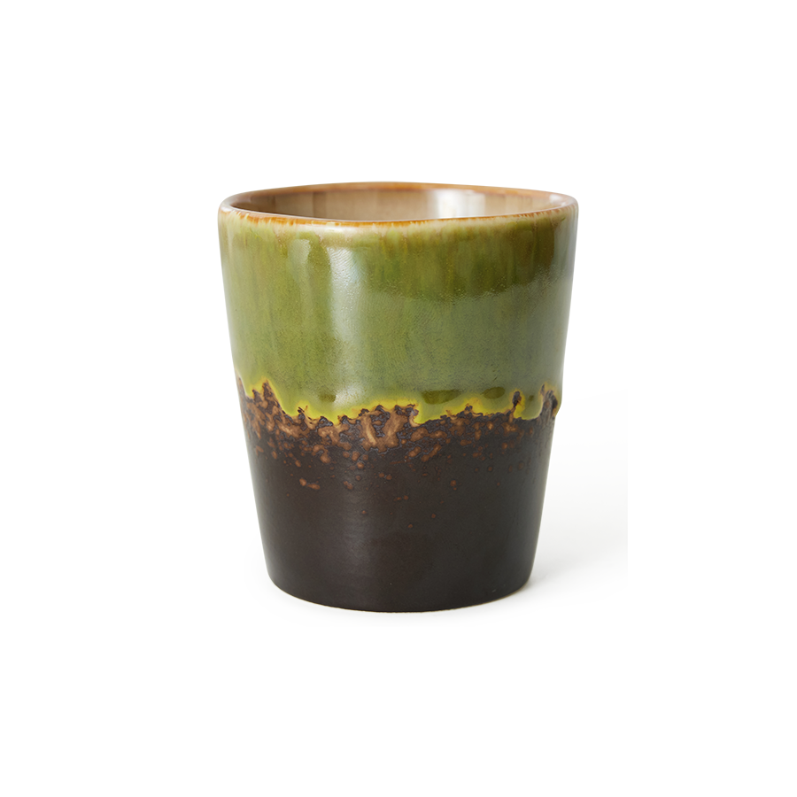 70's keramík bolli - algae