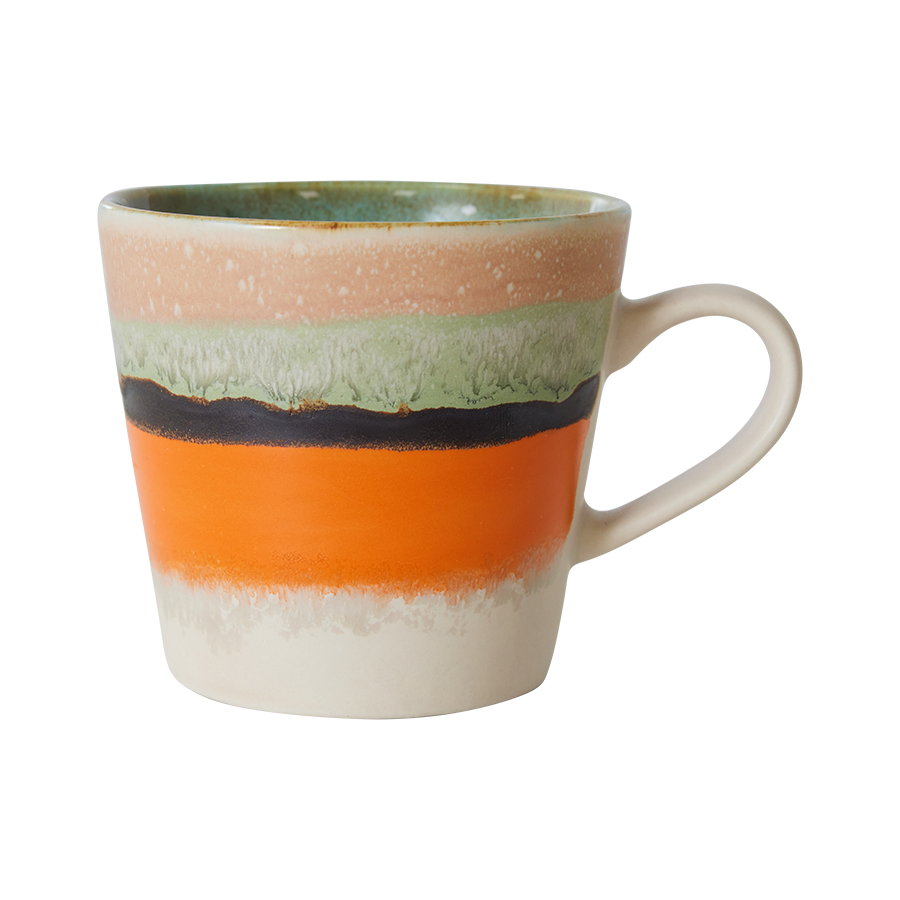 70's keramík cappuccino bolli - burst