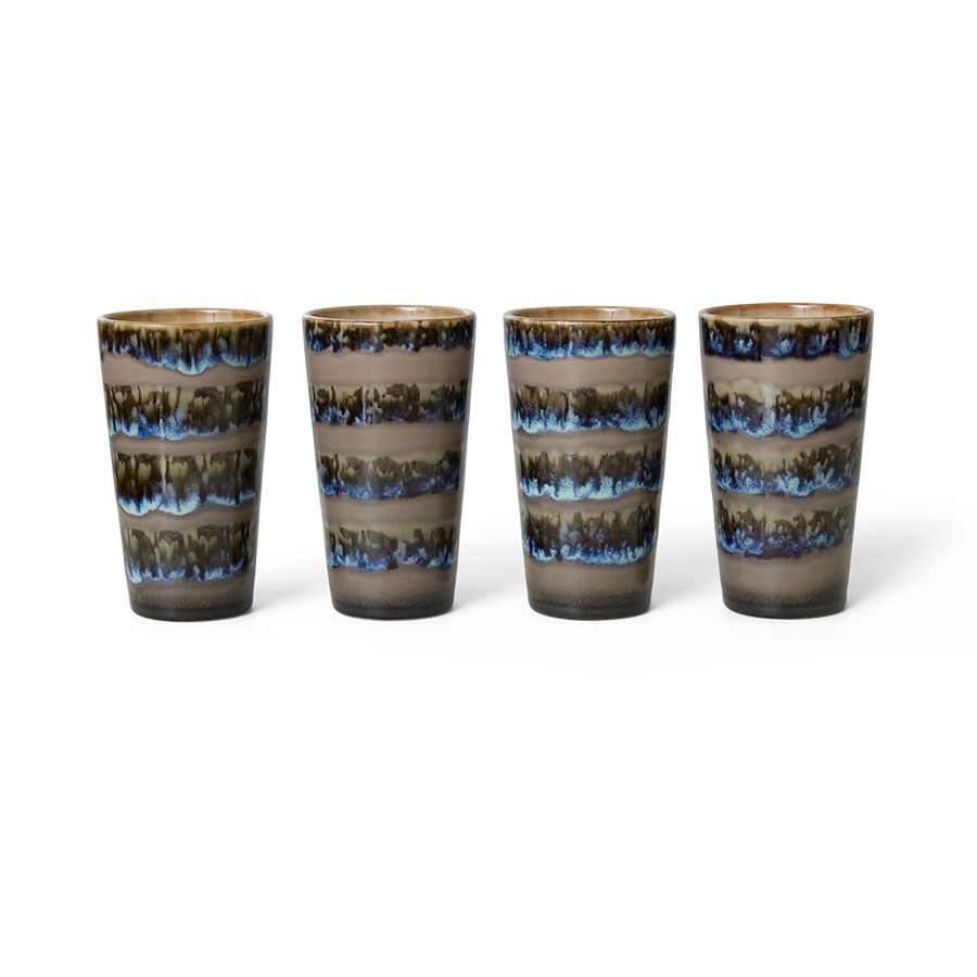 70's keramík latte bolli - fern