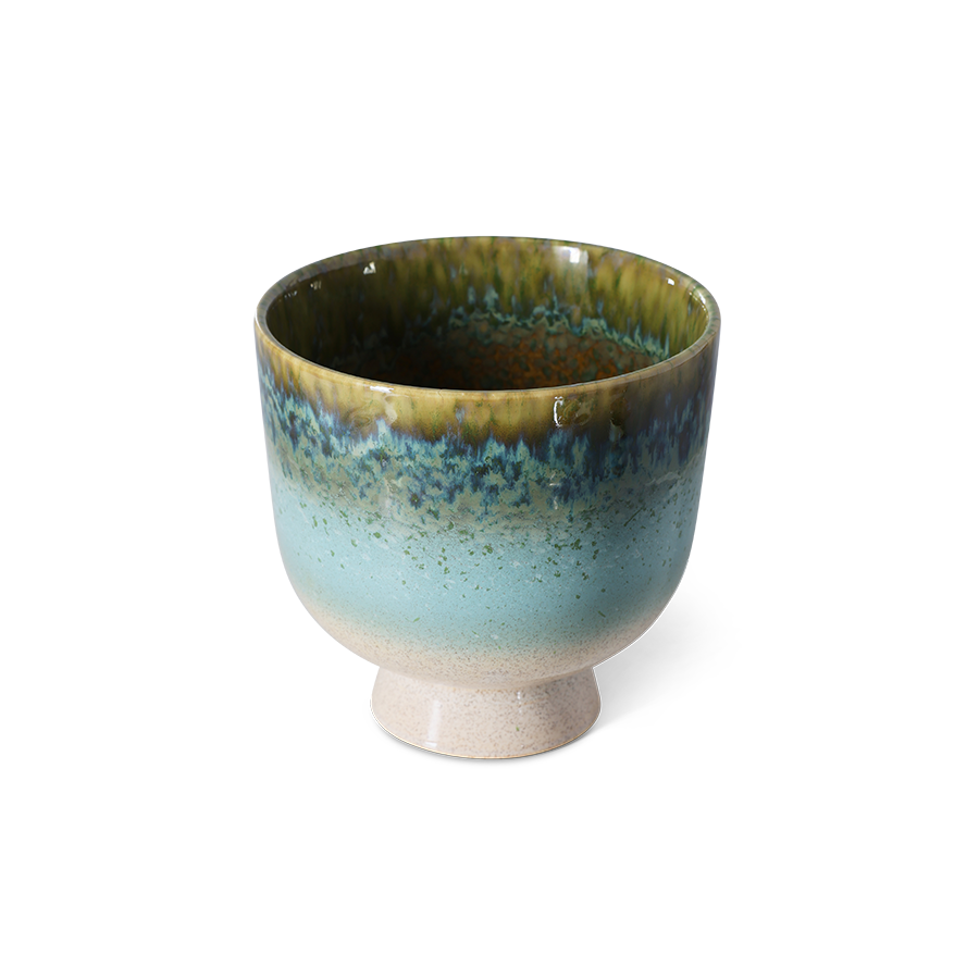 70's retro blómapottur - lagoon