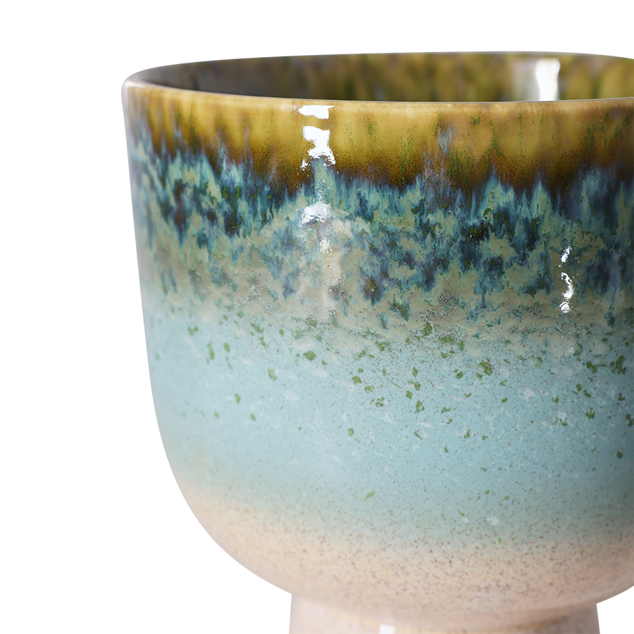 70's retro blómapottur - lagoon