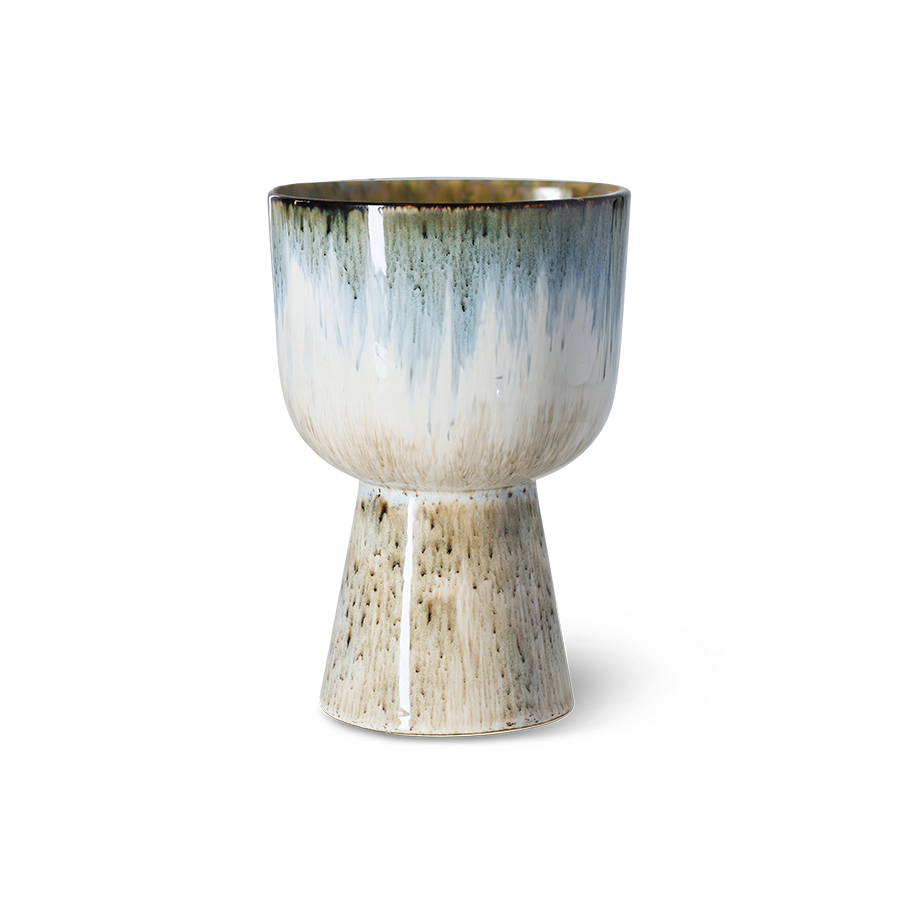 70's retro blómapottur - glacier