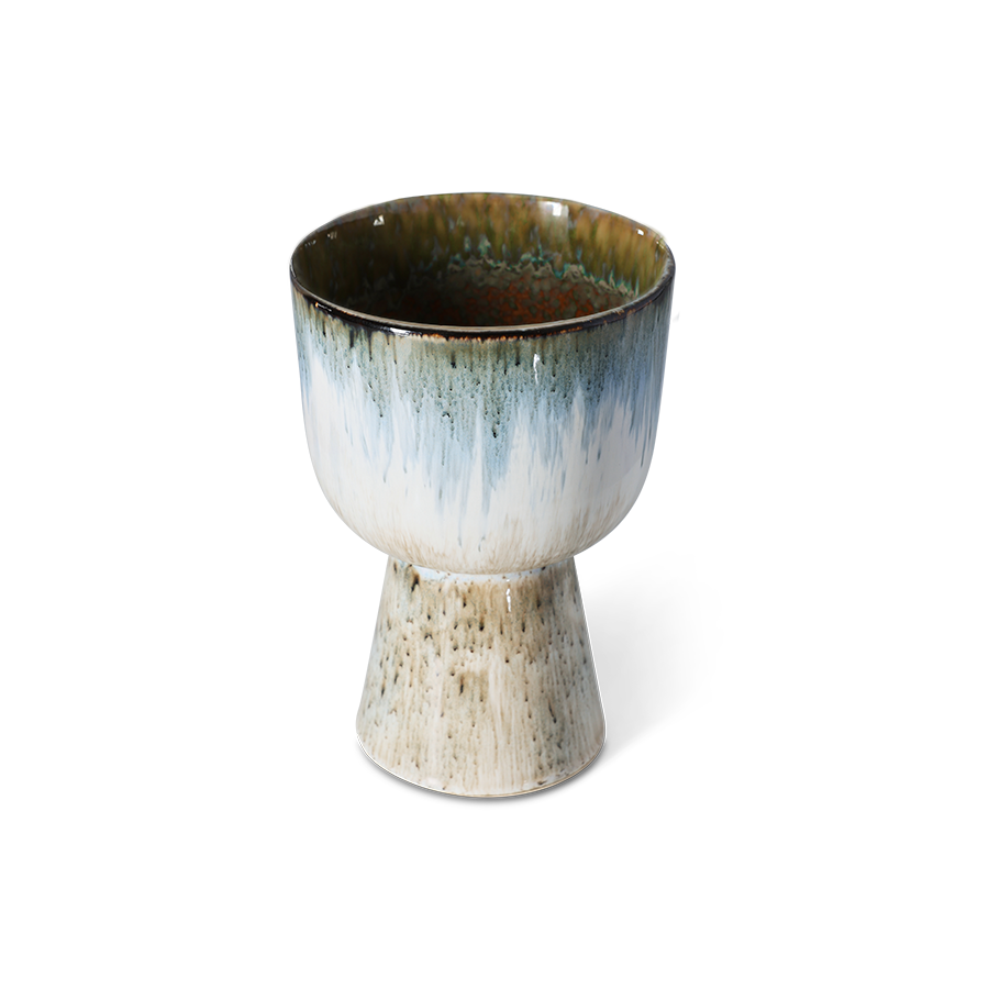 70's retro blómapottur - glacier