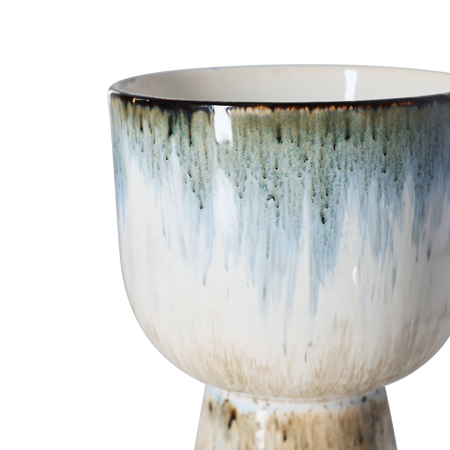 70's retro blómapottur - glacier