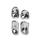 Glerskúlptúr 4 stk. - Chrome