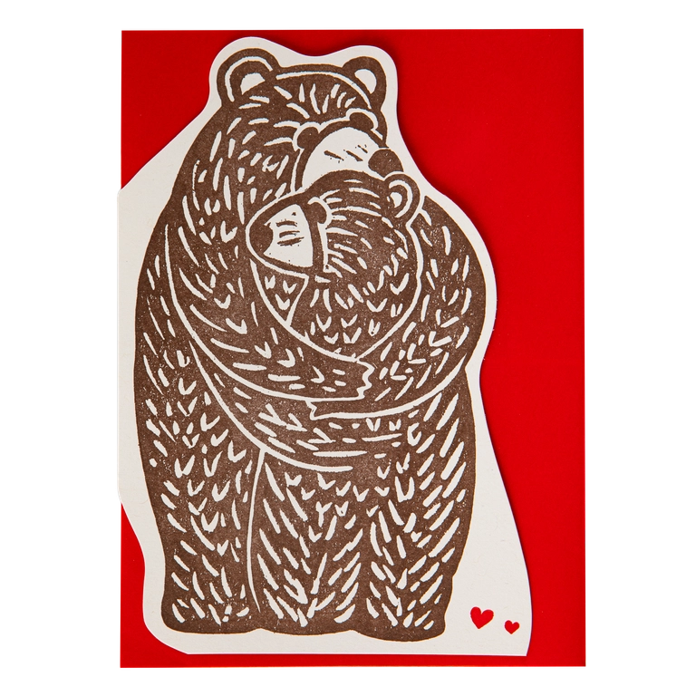 Útklippt kort - Bear Hug