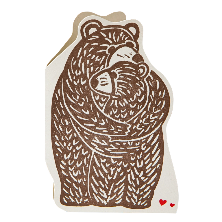 Útklippt kort - Bear Hug