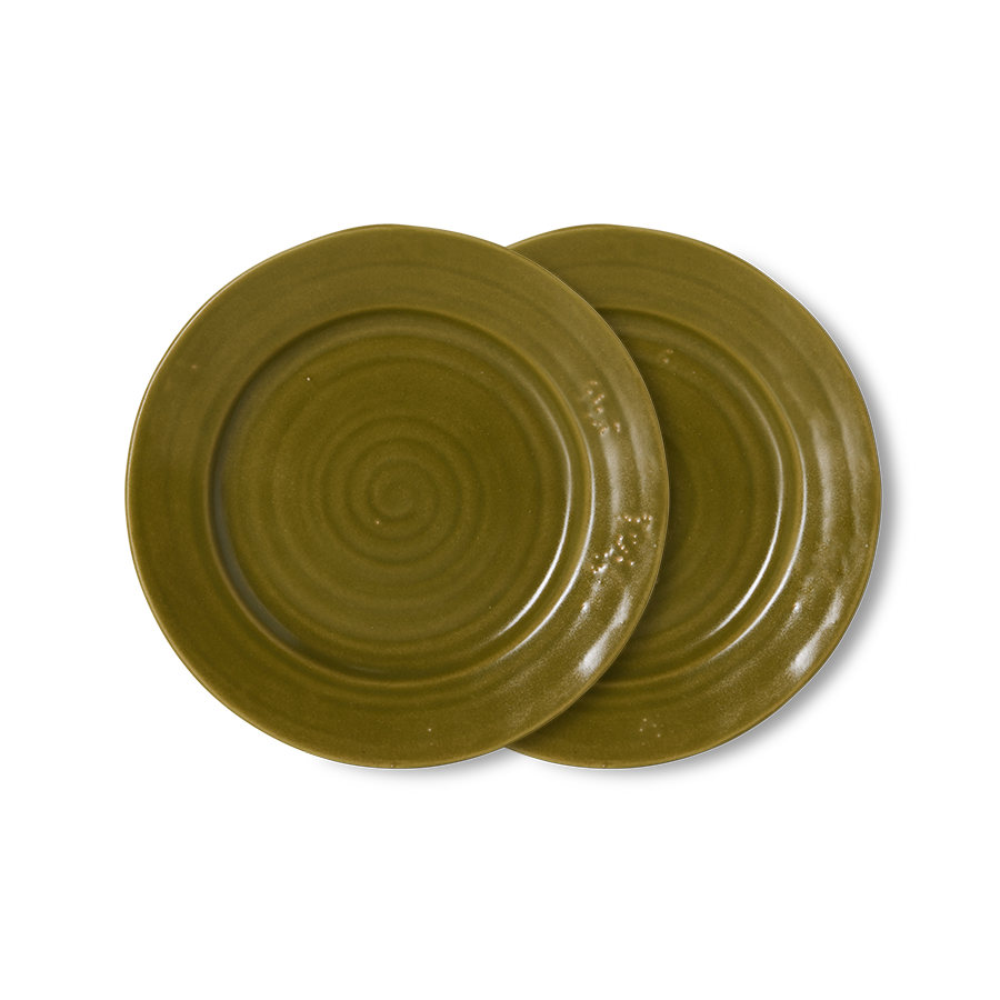 Farmhouse ceramics hliðardiskur - moss