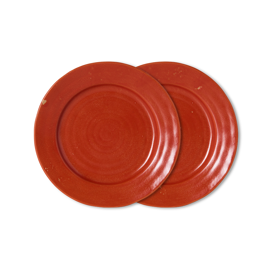 Farmhouse ceramics hliðardiskur - red