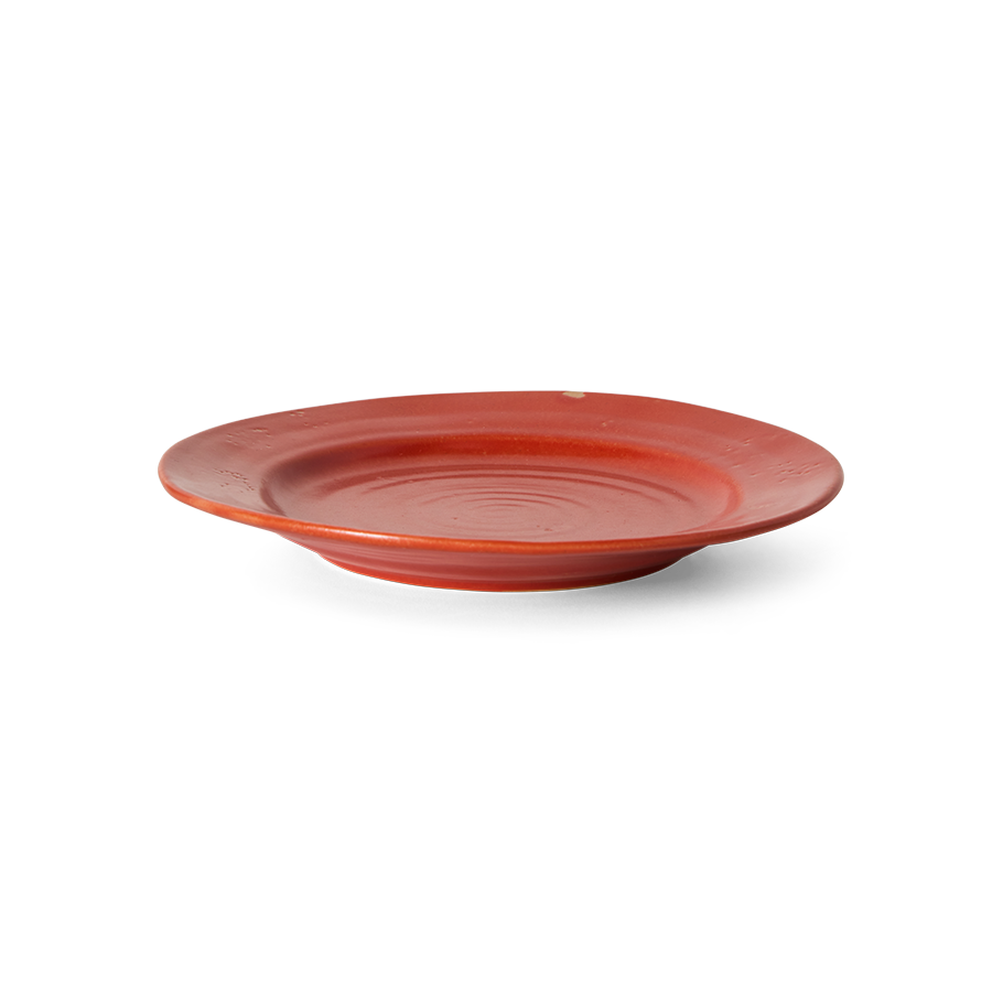 Farmhouse ceramics hliðardiskur - red