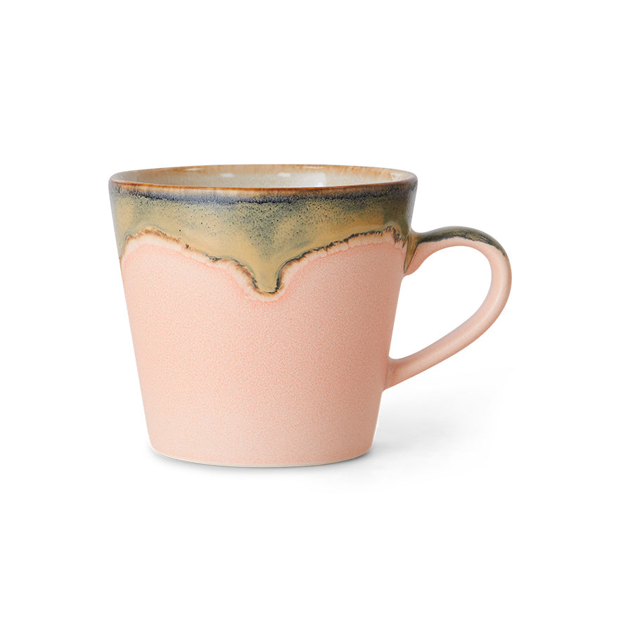 70's keramík cappuccino bolli - blossom