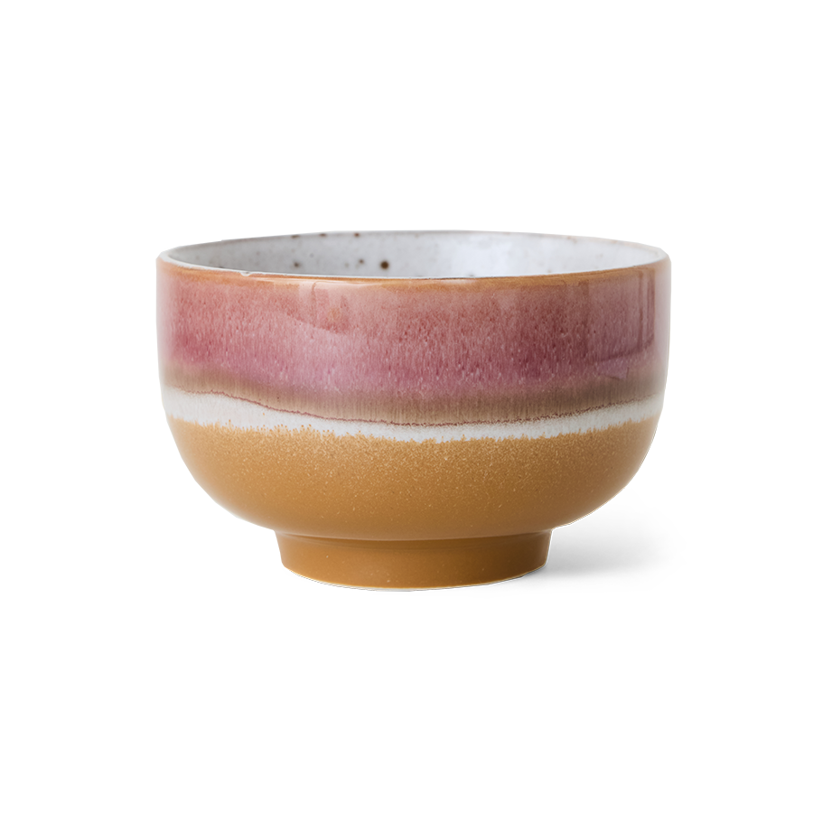 70's keramík súpuskál - prairie