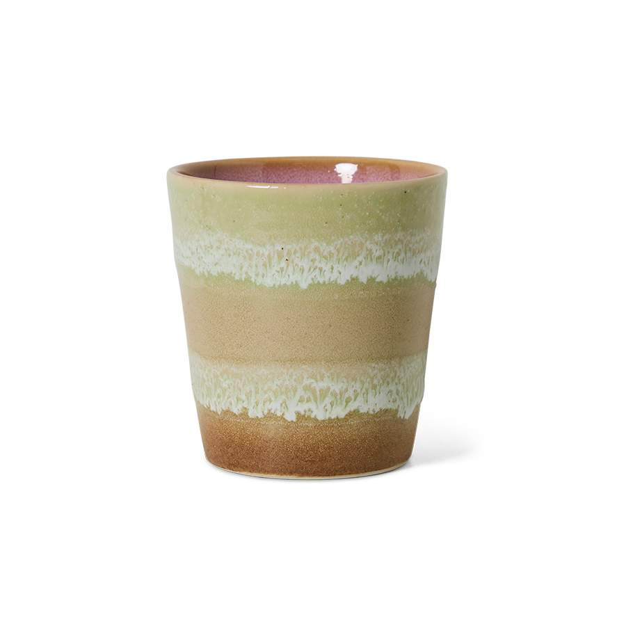 70's keramík bolli - umber