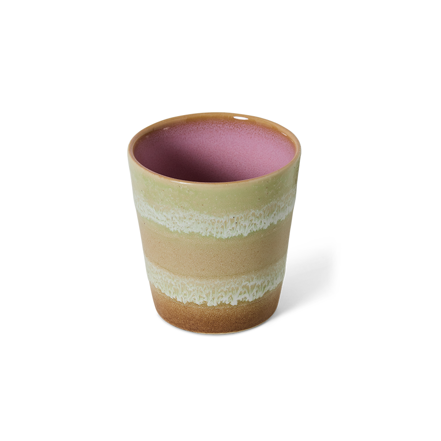 70's keramík bolli - umber