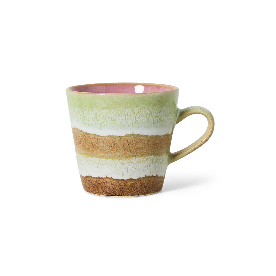 70's keramík americano bolli - umber