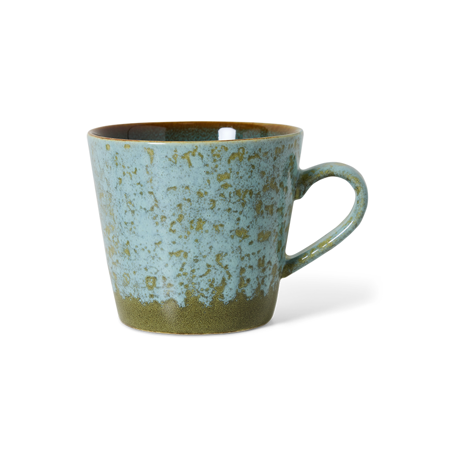 70's keramík cappuccino bolli - verdigris
