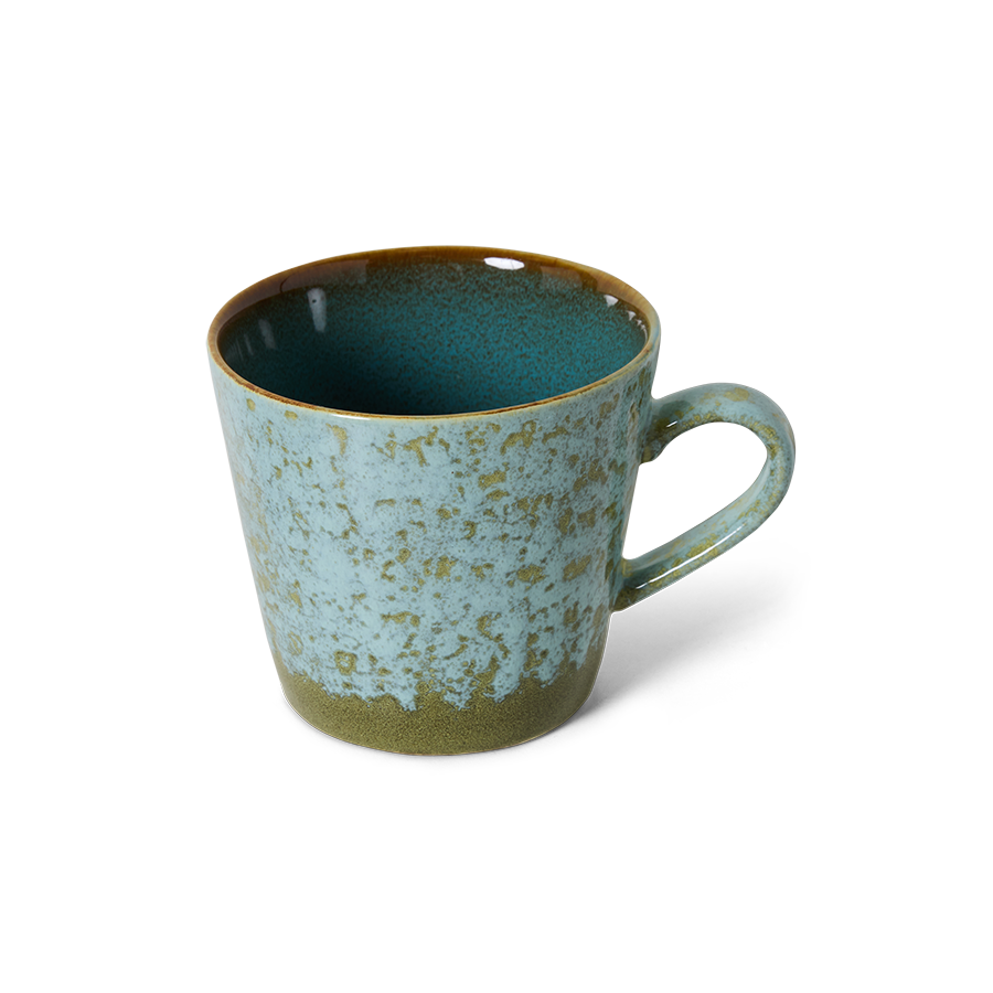 70's keramík cappuccino bolli - verdigris