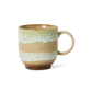 70's keramík bolli - umber/með haldi