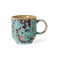 70's keramík bolli - patina/með haldi