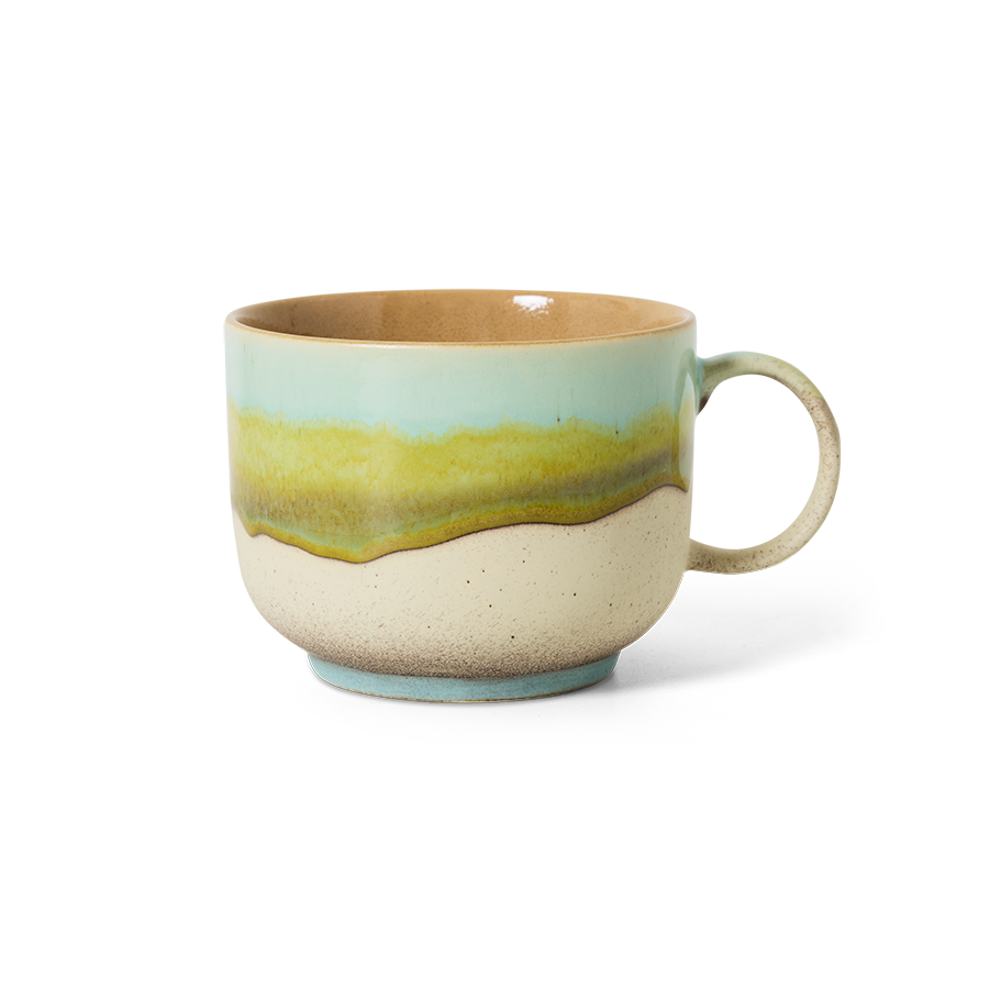 70's keramík tebolli - Glint