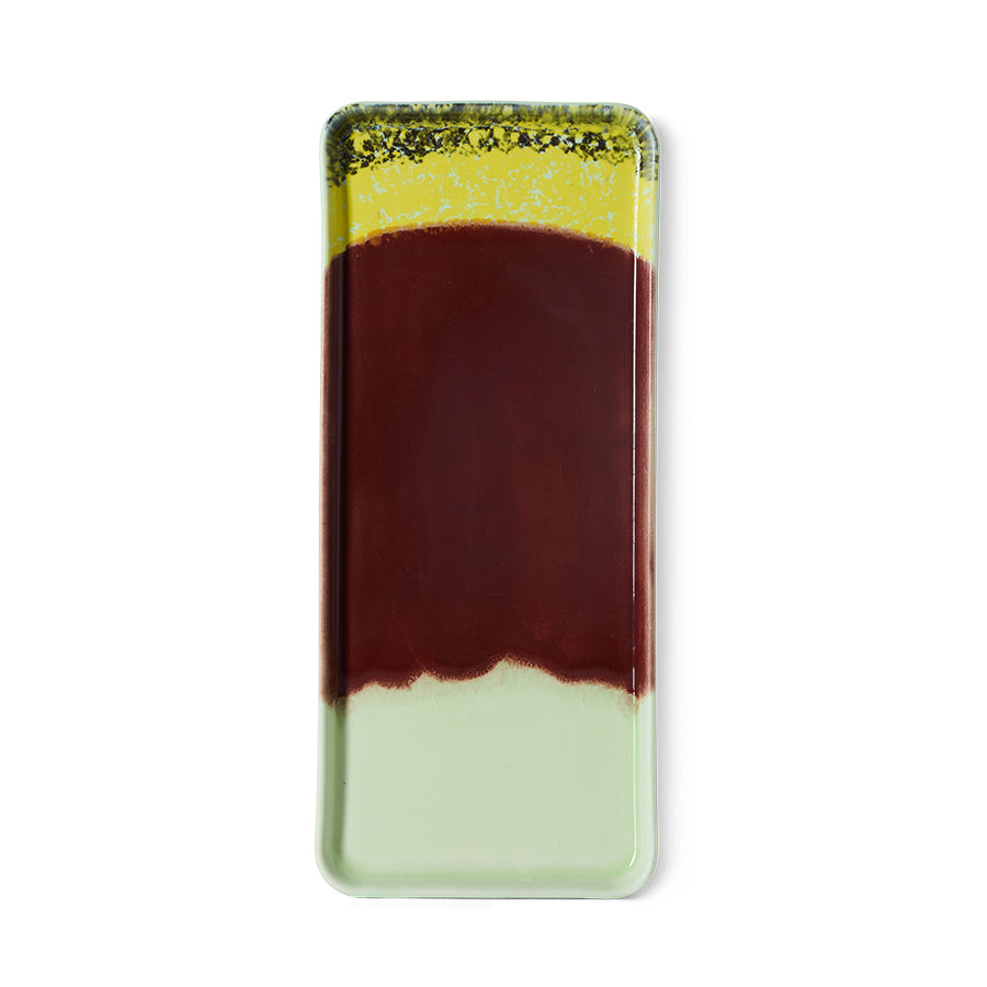 70's keramík bakki - cherry