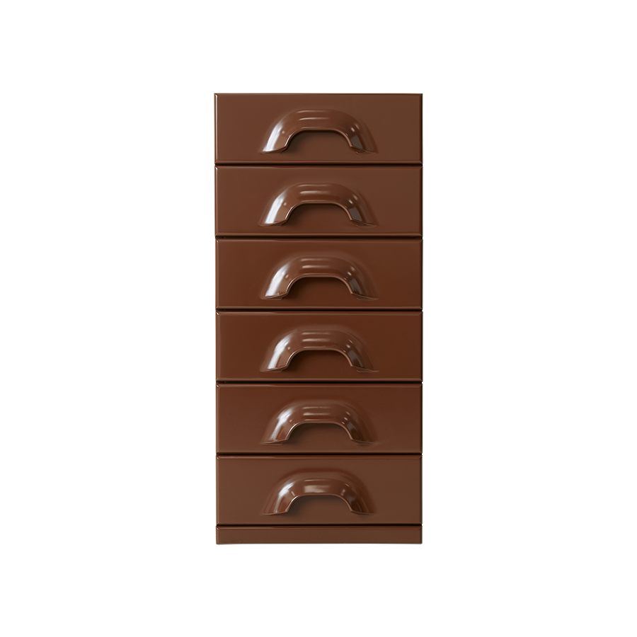 Skúffueining - chocolate/6 skúffur