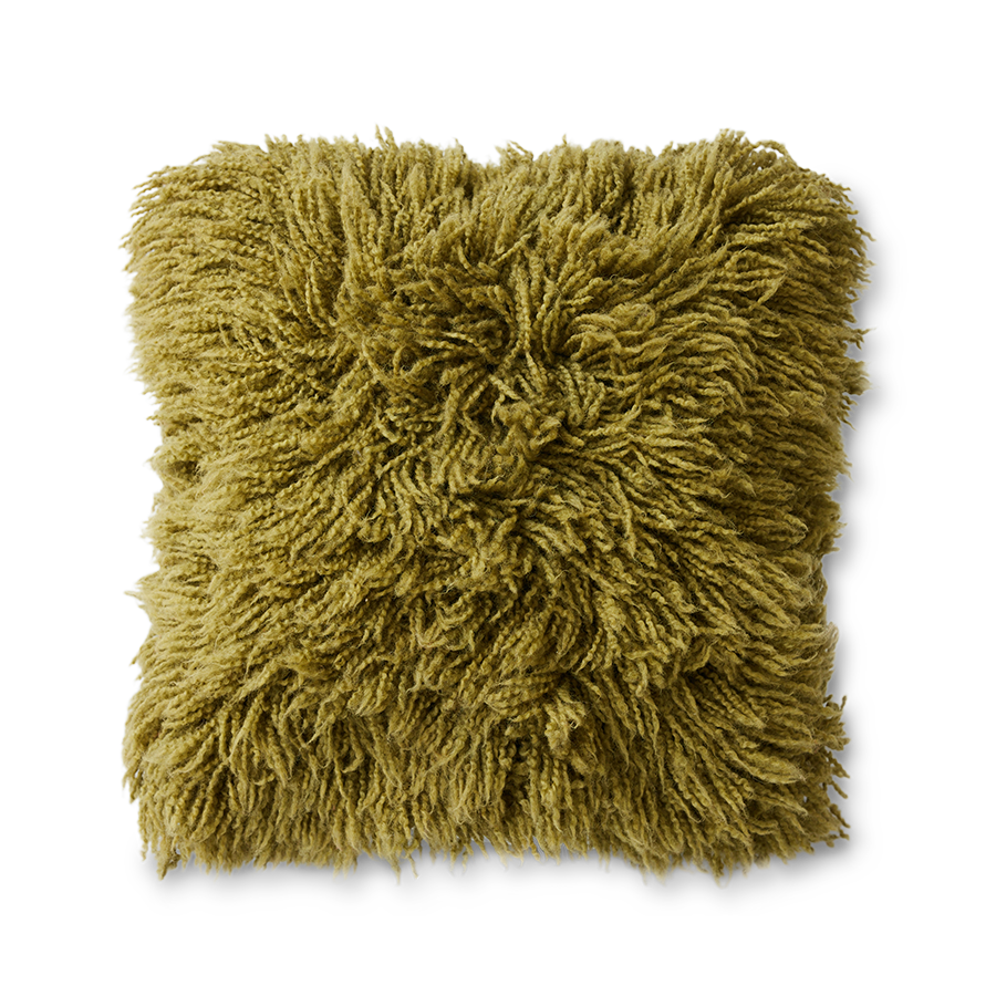 Púði - fluffy olive
