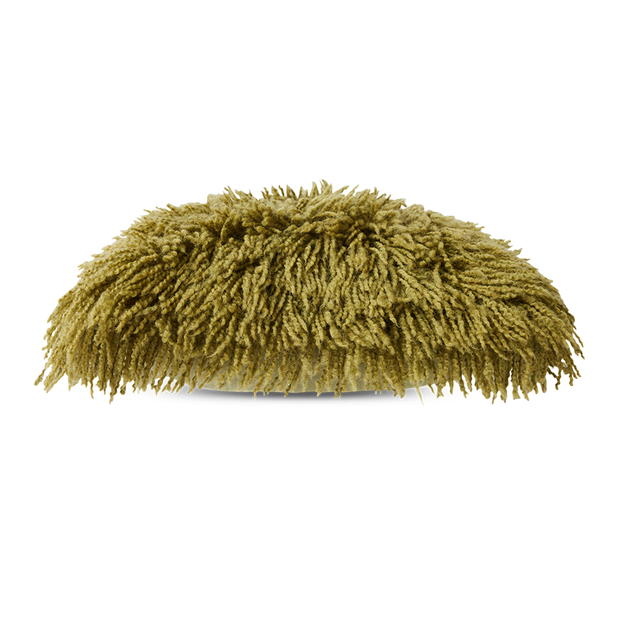 Púði - fluffy olive