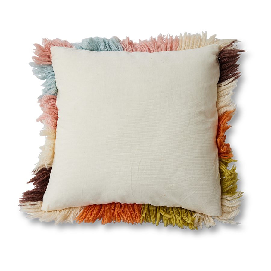 Púði - fluffy striped
