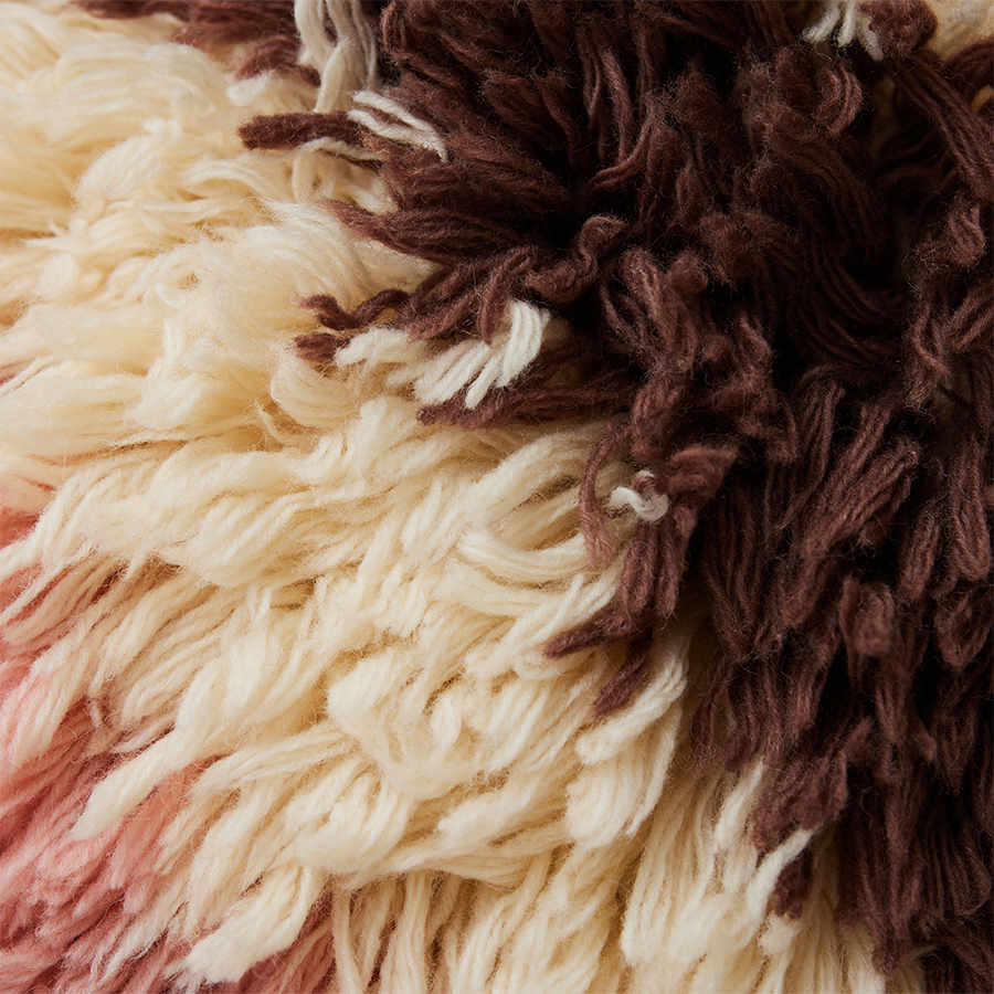 Púði - fluffy striped