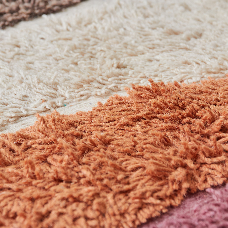 Hringlaga gólfmotta 150 cm - melange