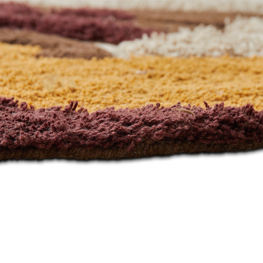 Hringlaga gólfmotta 150 cm - melange