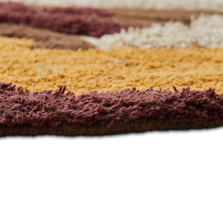 Hringlaga gólfmotta 150 cm - melange