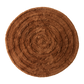Hringlaga gólfmotta - mahogany