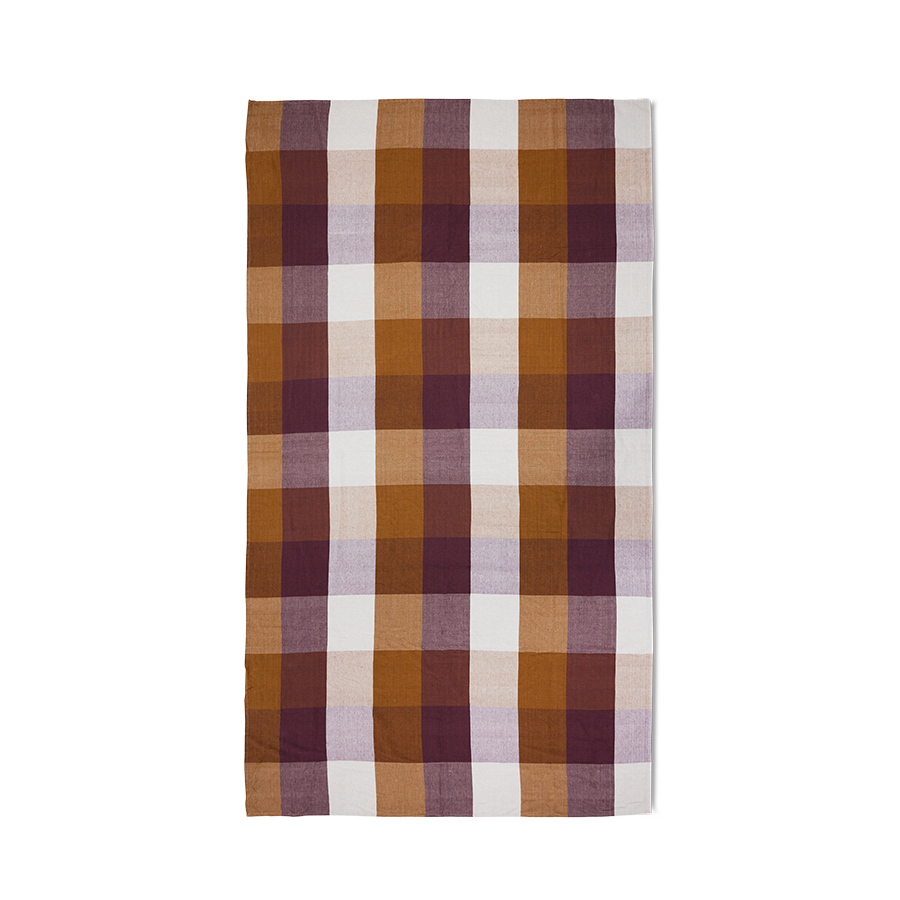 Vida borðdúkur 140x220 cm - amber/burgundy