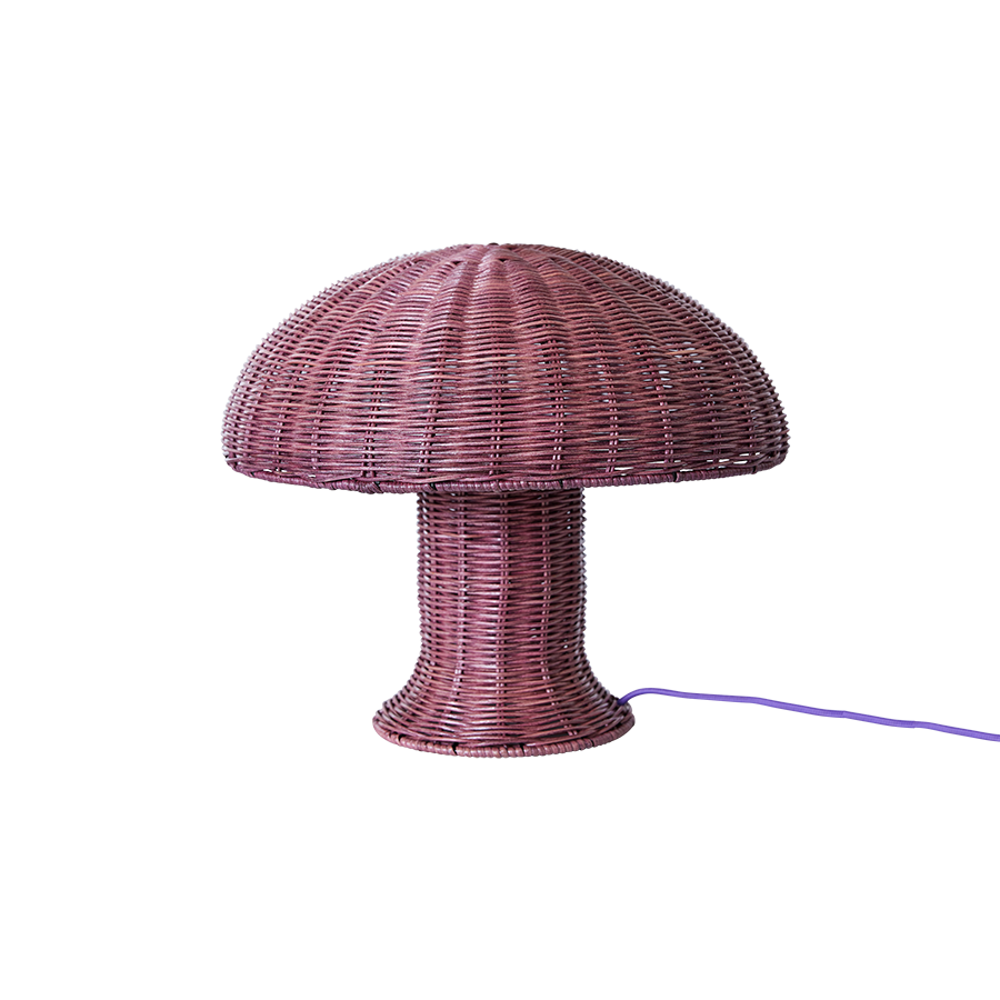 Lampi rattan mushroom - burgundy