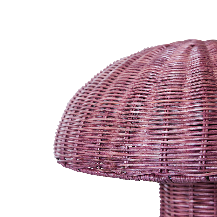 Lampi rattan mushroom - burgundy