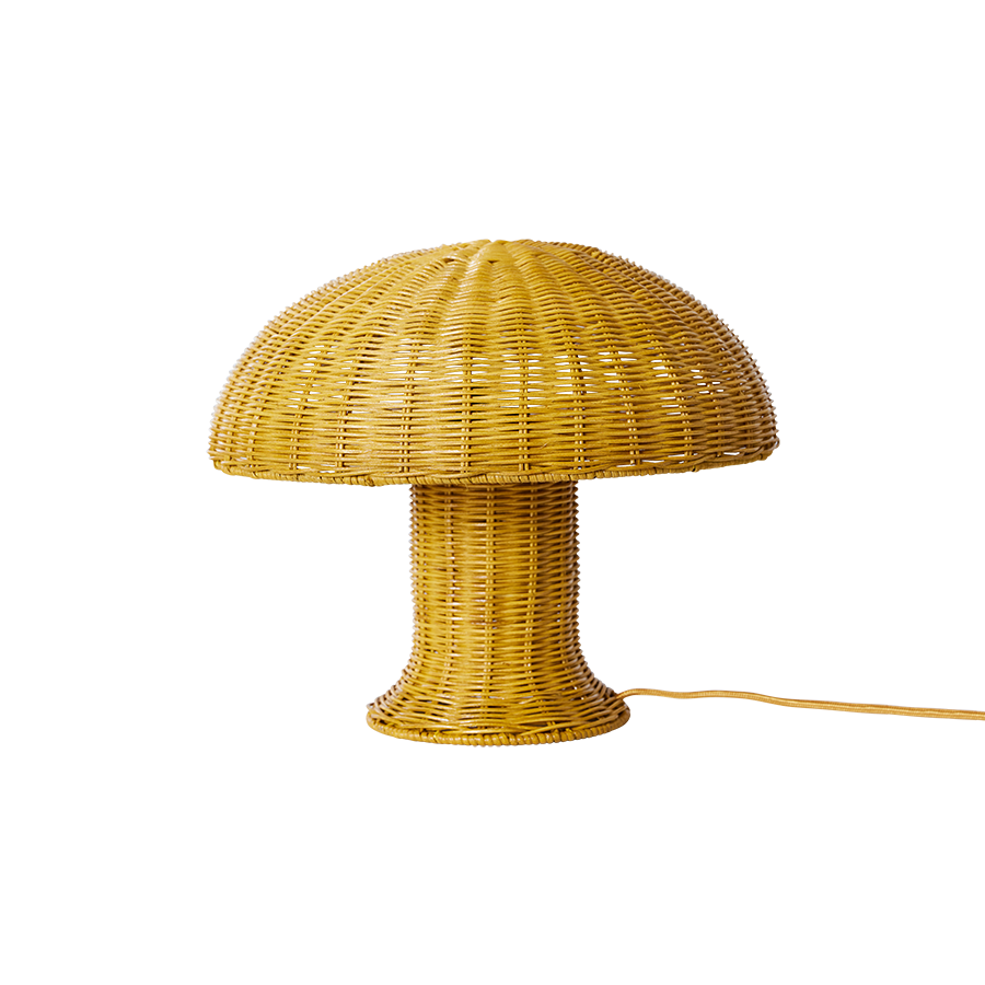 Lampi rattan mushroom - mustard