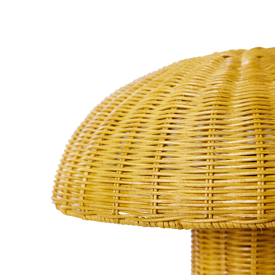 Lampi rattan mushroom - mustard