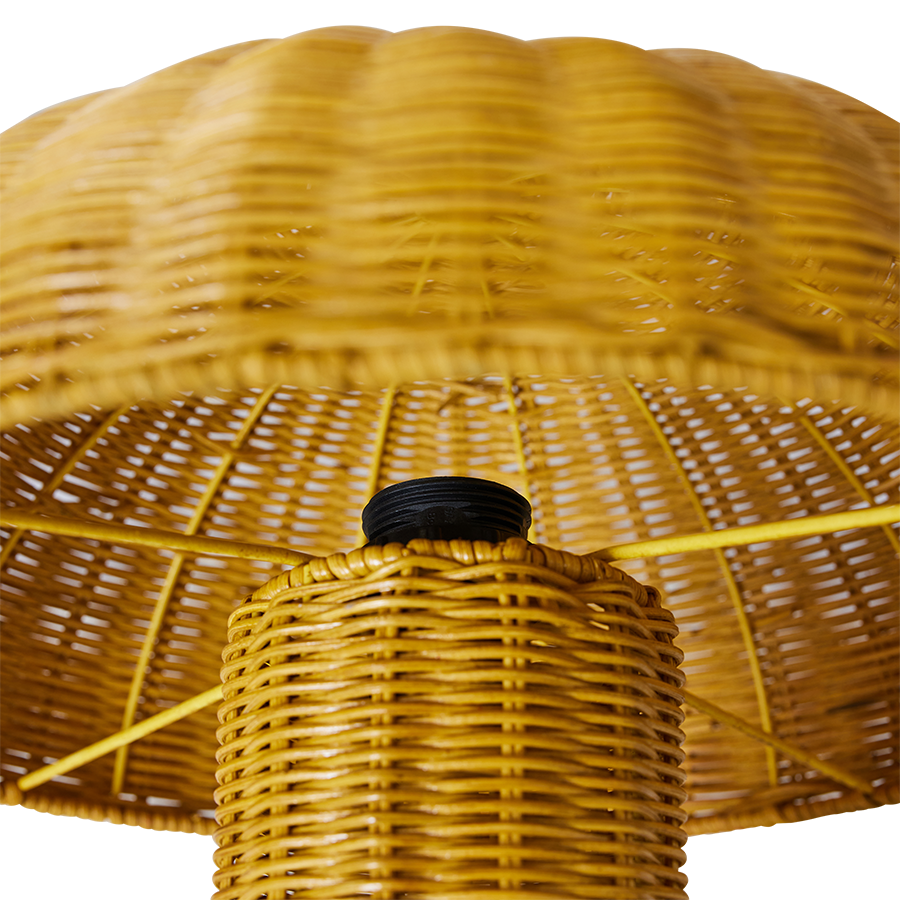 Lampi rattan mushroom - mustard