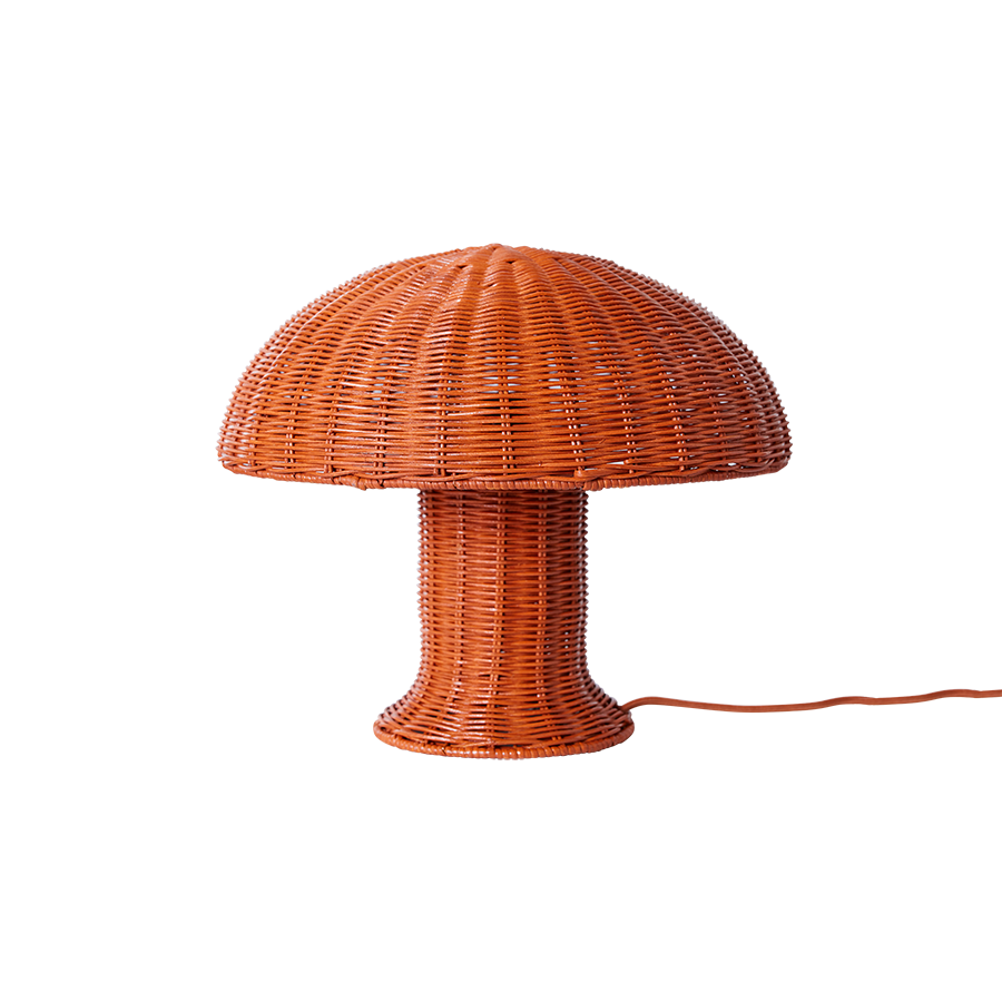 Lampi rattan mushroom - coral