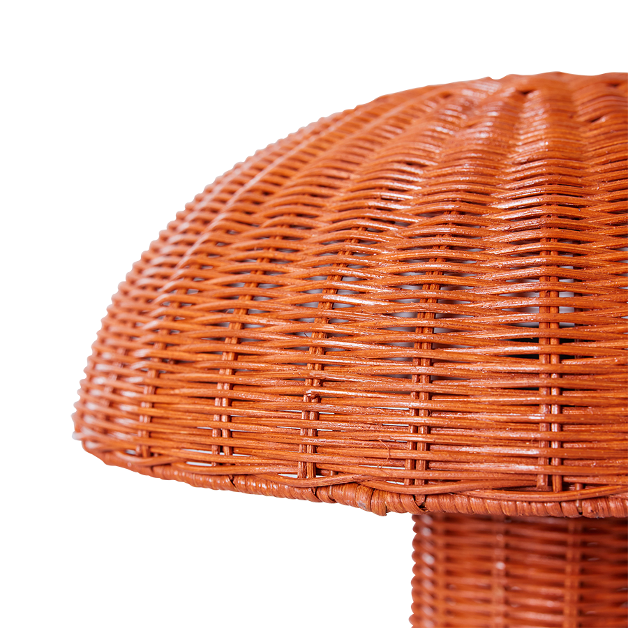 Lampi rattan mushroom - coral